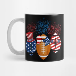 Rugby American Flag Fireworks Mug